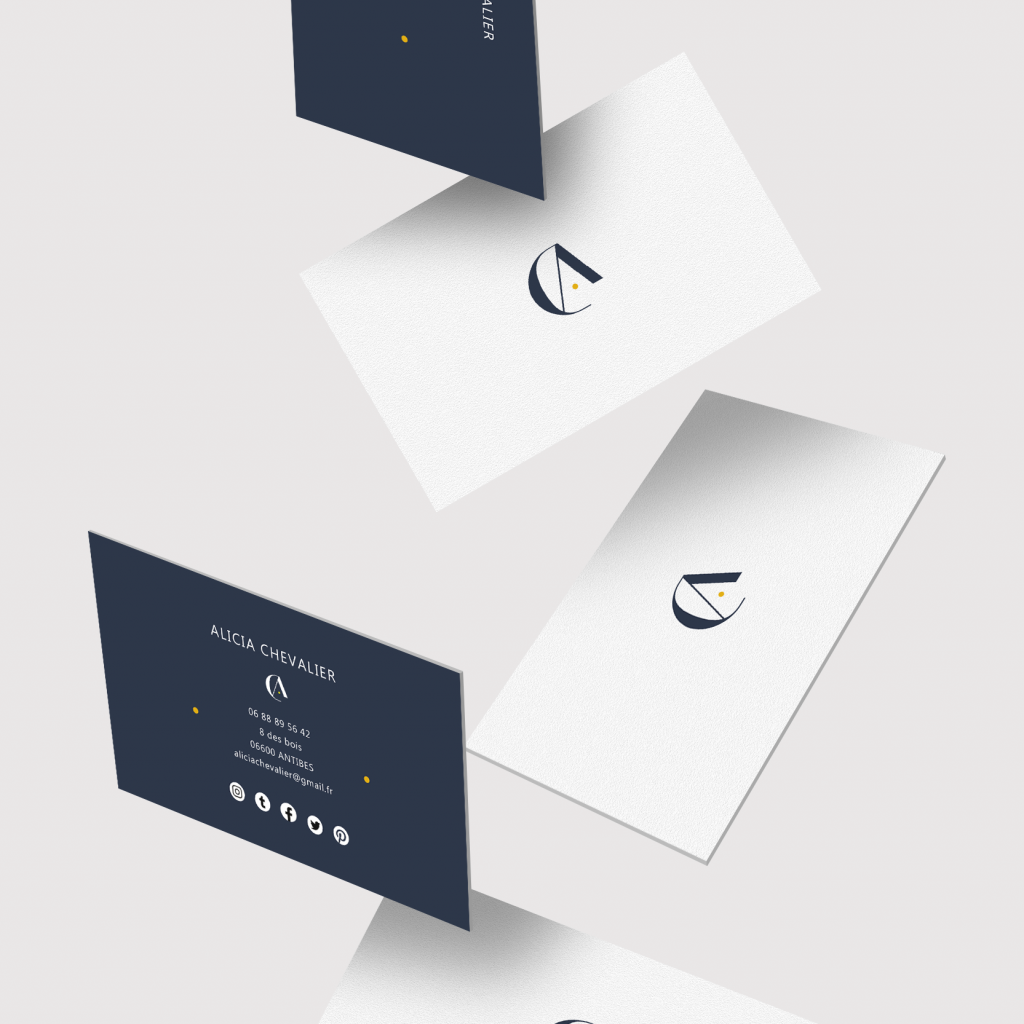 Carte de visite haut de gamme pour maître artisan bijoutière