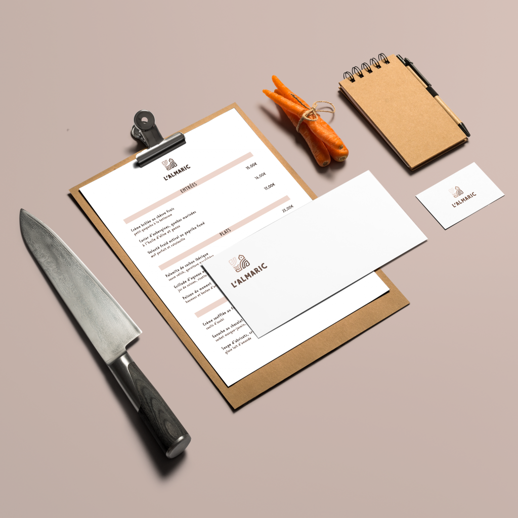 Menu saisonnier pour le restaurant L’Almaric